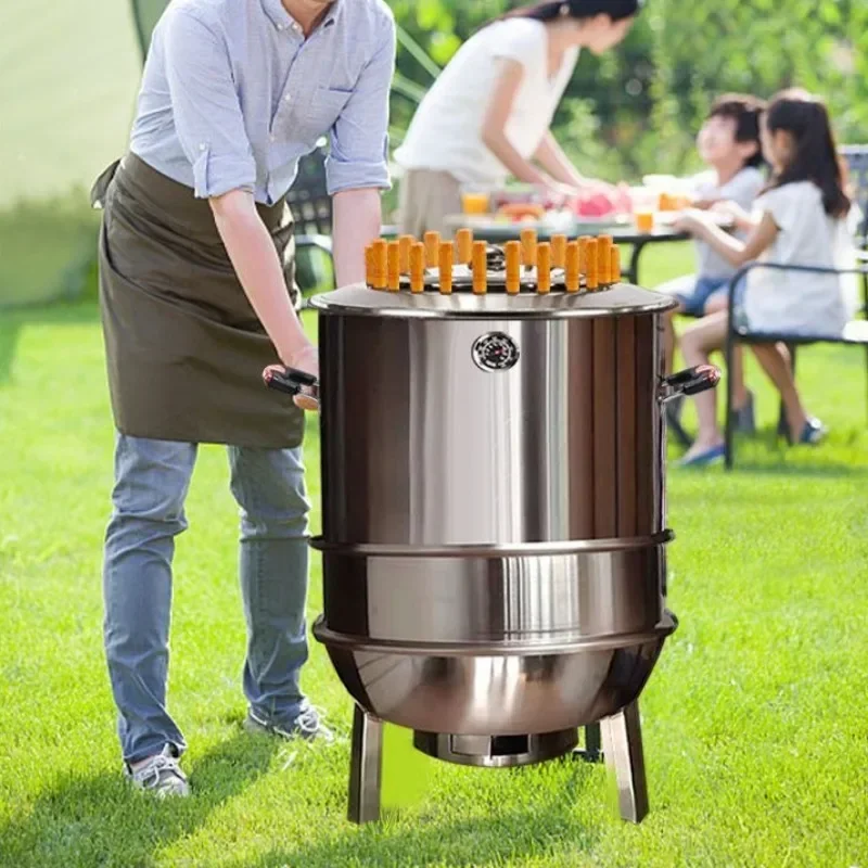 Stainless Steel Smokeless Multifunctional Barbecue Charcoal Oven Outdoor Camping Cooking Supplies Accessories Household Stove