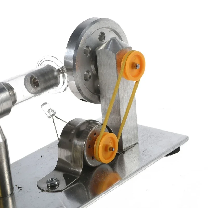 กระบอกเดียวเครื่องยนต์สเตอร์ลิงมอเตอร์ไอน้ำความร้อนการศึกษาของเล่นเครื่องกำเนิดไฟฟ้า High-tech เดสก์ท็อปเครื่องประดับ