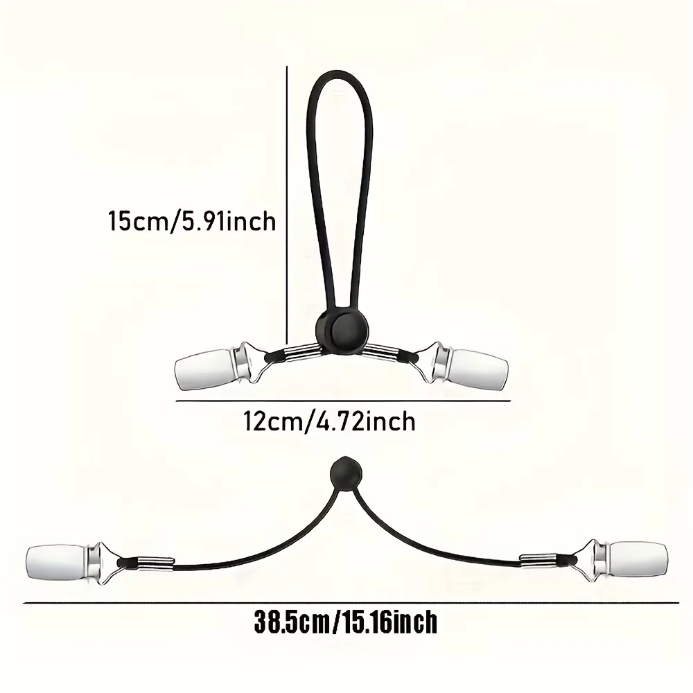 2 PCS Adjustable Elastic Sheet Holder Straps, Durable Nylon Multi-Purpose Fasteners for Bedding, Sofa Cushions and Car Seat Cove