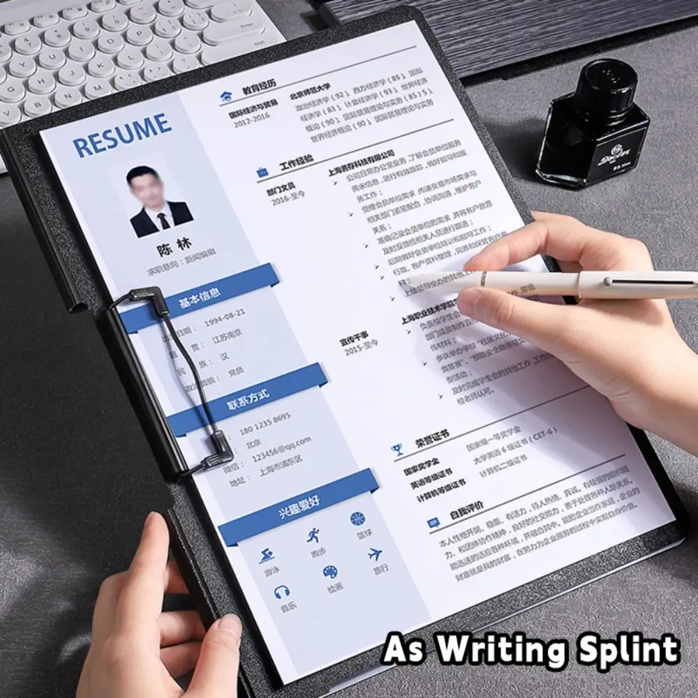 

Утолщенная папка для файлов PP формата А4, цвет ретро, горизонтальный/вертикальный зажим, блокнот для письма, тестовая бумага для хранения, буфер обмена, управление документами