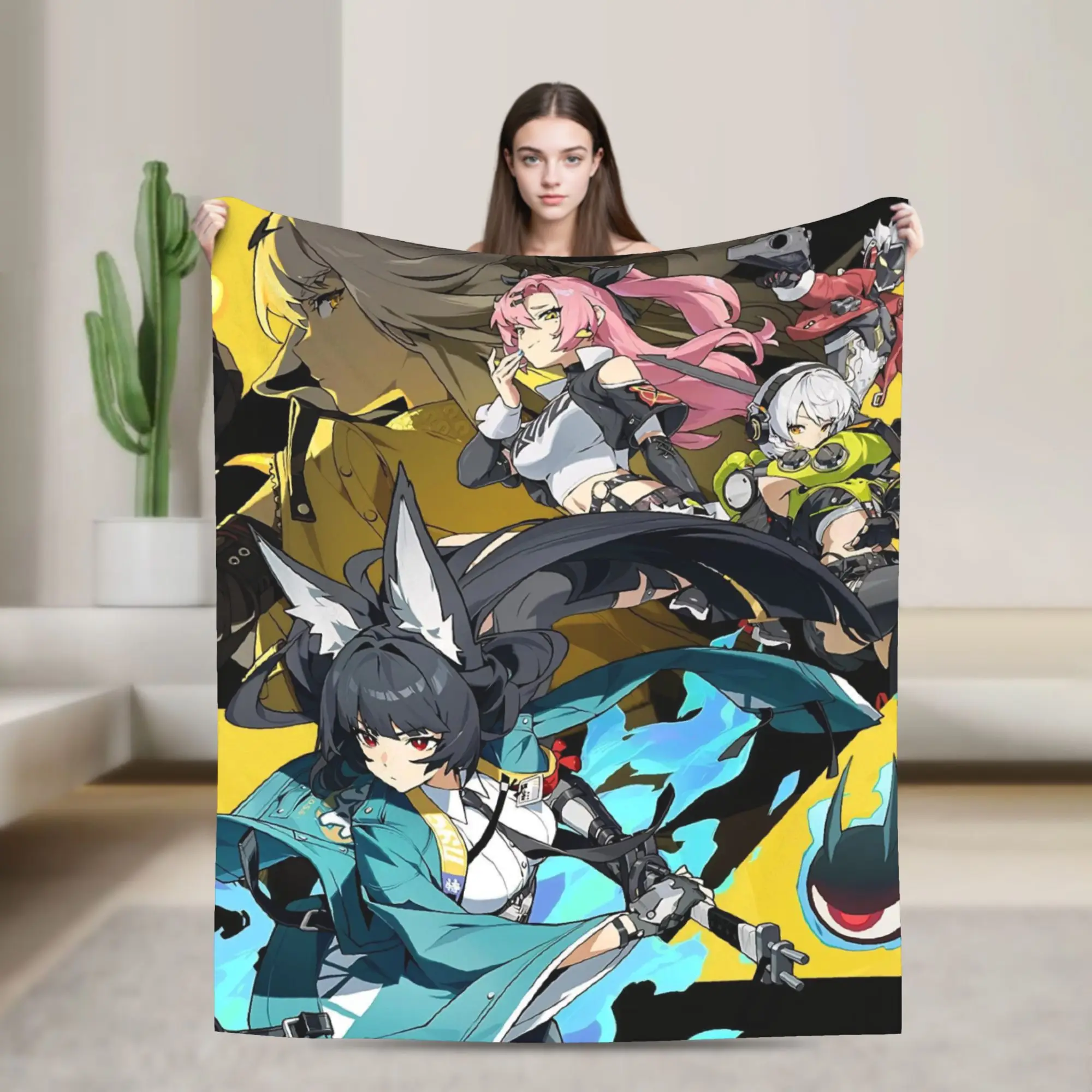 Zenless Zone Zero Blanket Multiple Sizes Warm Cozy Fluffy  Throw Blankets for Sofa Couch and Bed