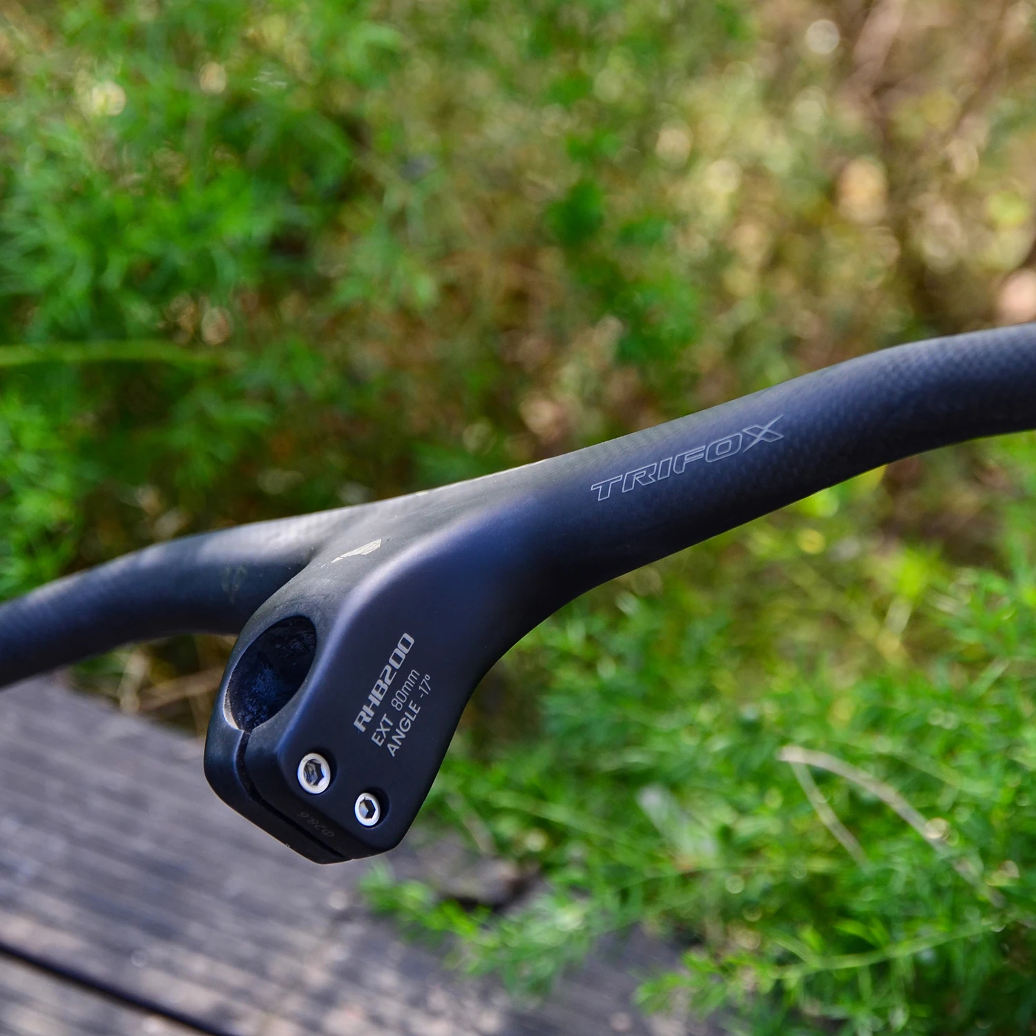 TRIFOX MTB Fahrradlenker Riser Angle-17 ° Grad einförmiger 3K-Matt-Lenkervorbau mit integriertem Lenker, Länge 80/90/100/110, 600–800 mm – Detail 9