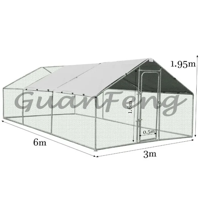 Backyard Walk‑in Large Chicken Coop Heavy‑Duty Farm Poultry Cage Multifunctional Rabbit & Chicken Raising Housing