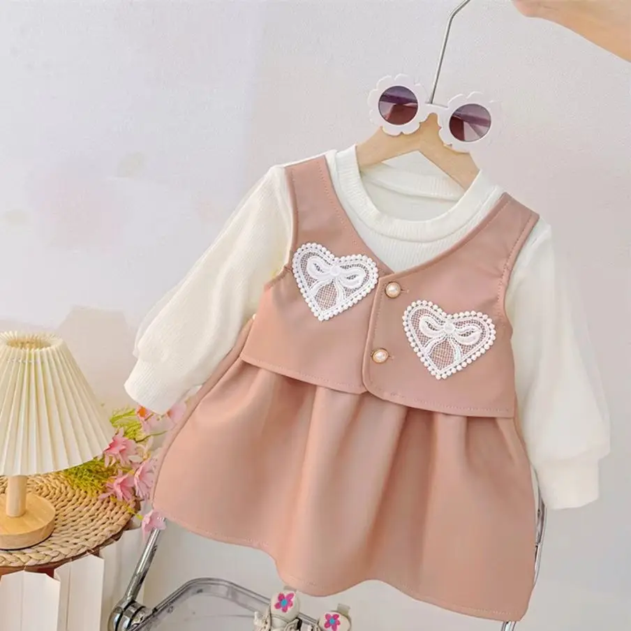 

Baby Girl Dress Autumn Toddler Patchwork Heart Dresses for Girls Clothing 1st Birthday Dresses Newborn Baby Clothing Kid Clothes
