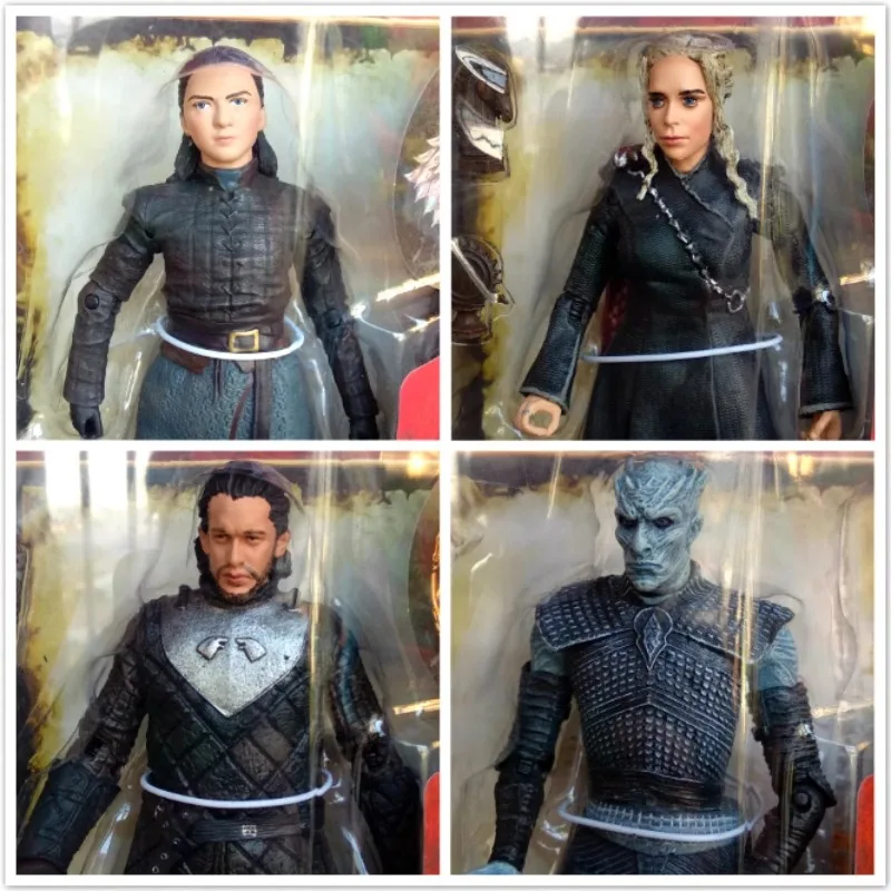 Figuras de película de Juego de tronos, Daenerys, el rey nocturno, Arya Bronn, el dragón de hielo, figuras de acción, modelo decorativo coleccionable, muñeca de juguete