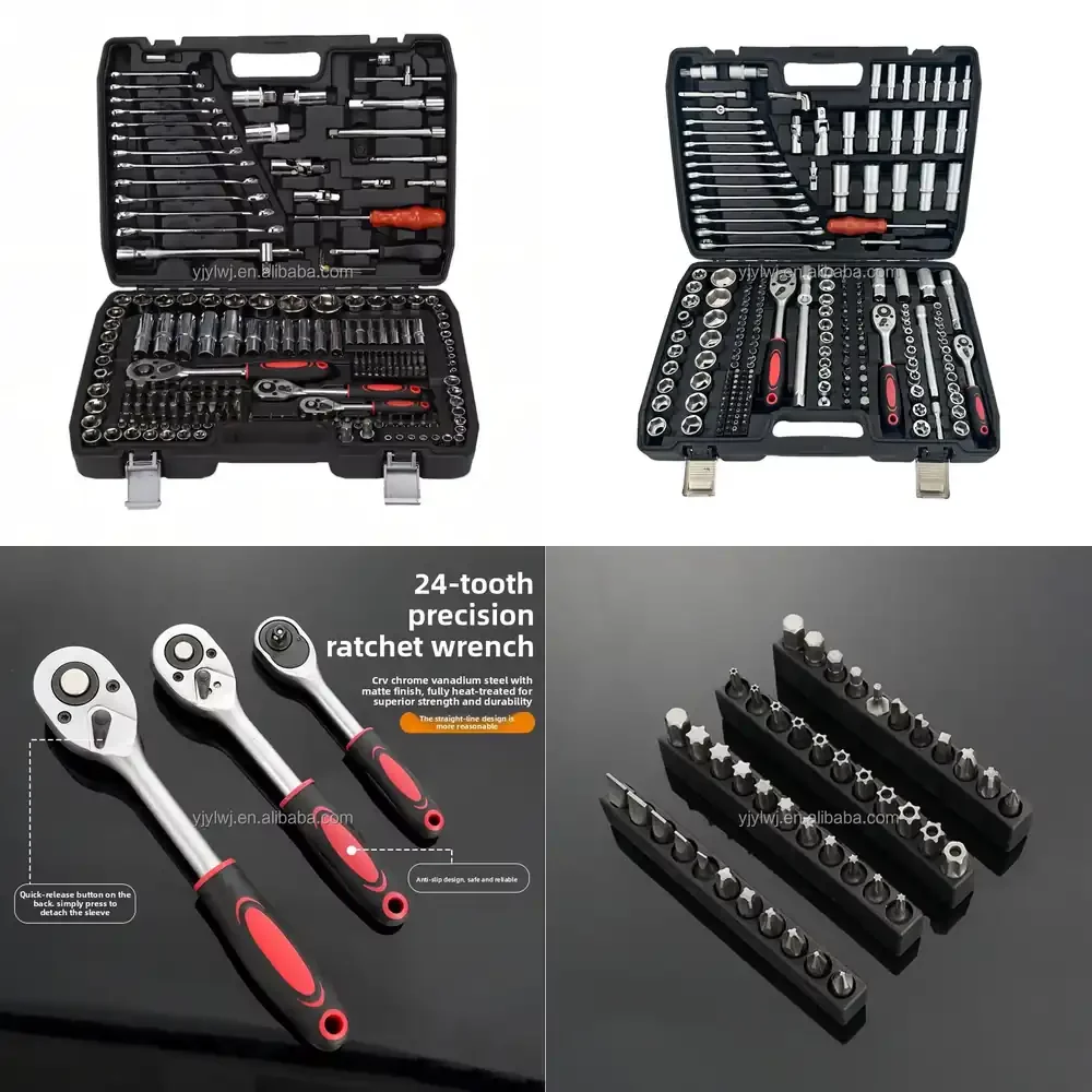 

216pcs 24tooth Socket Wrench Set Car Mechanics Auto Repair Kit Spanner Tools Set Box Hand Tools Tool Kit Socket Sets