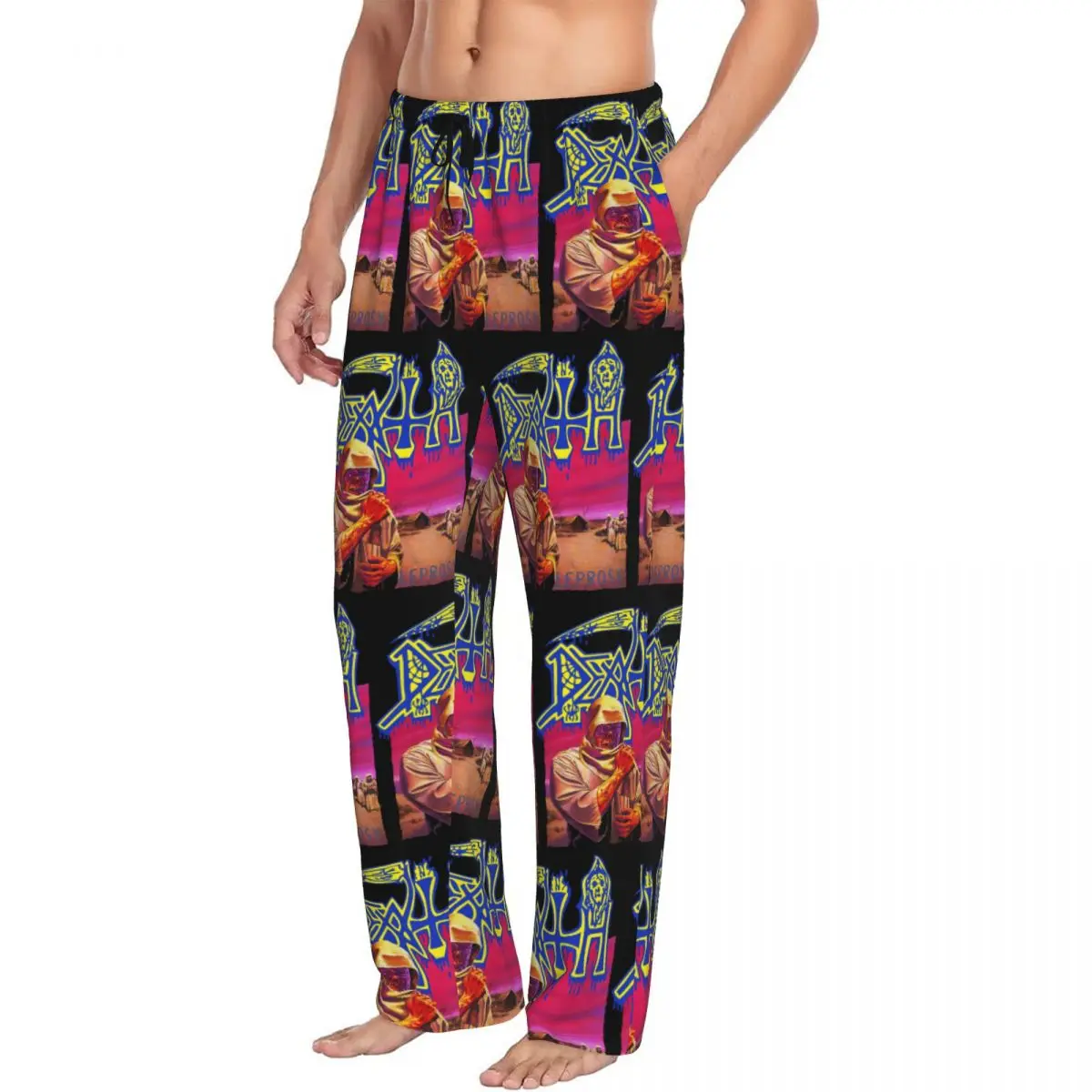 Custom Print Men's D-Deathes Leprosy Classic Pajama Pants Sleepwear Sleep Lounge Bottoms with Pockets