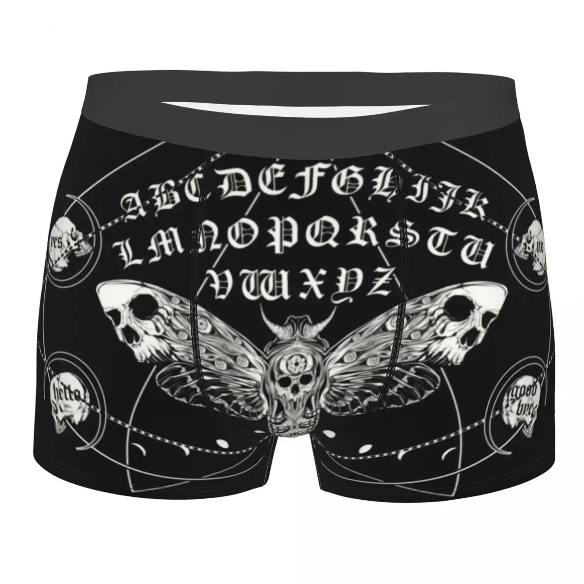 

Нижнее белье Death Moth Spirit Board мужское, пикантные боксеры с принтом в виде готического черепа на заказ, мягкое нижнее белье