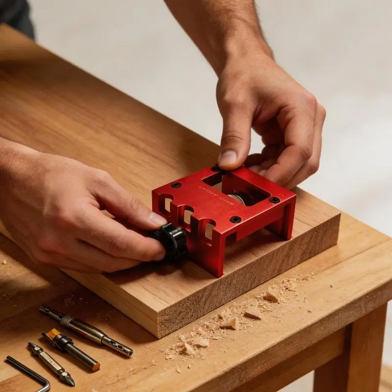 652F Door Lock Guide Tool for Wood Door Repair and Update Projects