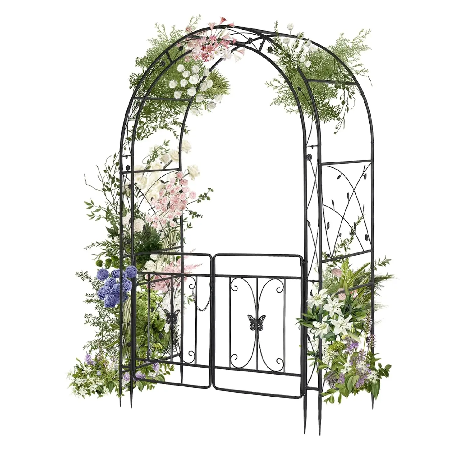 Garden Arbor Arch, Wedding Arch Archway for Ceremony Party, Trellis for Plant Climbing, Christmas Decorations Pergola for Backya