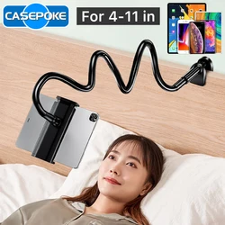 CASEPOKE Bedside Table Tablet Stand Adjustable Long Arm Clamp Tablet Lazy Stand Suitable For iPad Samsung Xiaomi 4-11 inches