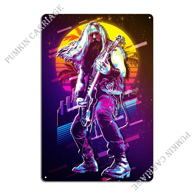 Zakk Wyldes Black Label Metal Signs Rusty Painting Garage Design Pub Tin Sign Poster