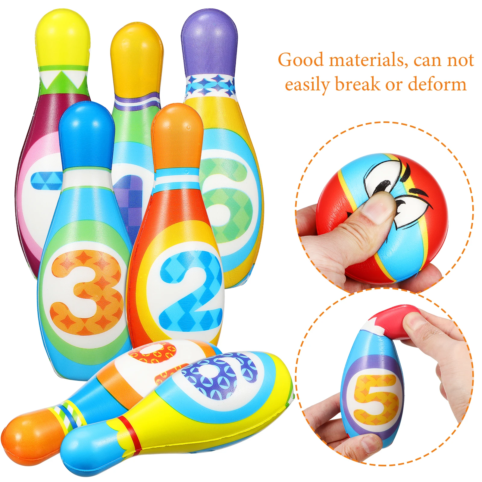 

Bowling Ball Toy Toddler Games Toys Cartoon Balls for Kids Indoor Pin Kit Toddlers