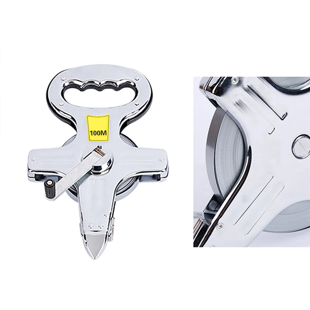 

100M Multipurpose Tape Measure Stainless Steel Retractable Measuring Tool Waterproof Rust-Resistant For Construction Carpenter