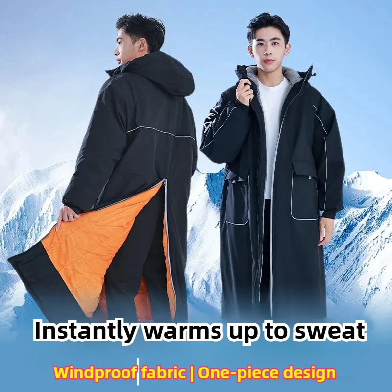 

Одежда для катания на моторных скутере, мотоциклетная одежда для езды на велосипеде, защита от холода, водонепроницаемая, ветрозащитная, зимняя изоляция, толстый плюш, встроенный