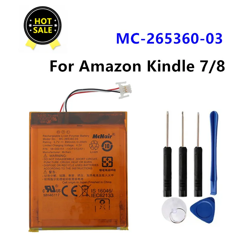 MC-265360 For Kindle 499 558 7th 8th Generation SY69JL WP63GW 58-000151 MC-265360-03 Phone Battery Bateria