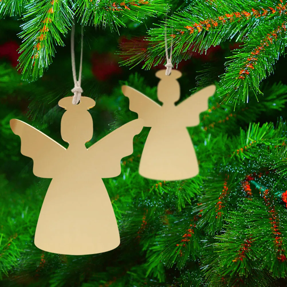 

10 Pcs Living Christmas Decoration Pendant Angel Wall Sticker Ornament Cute Room