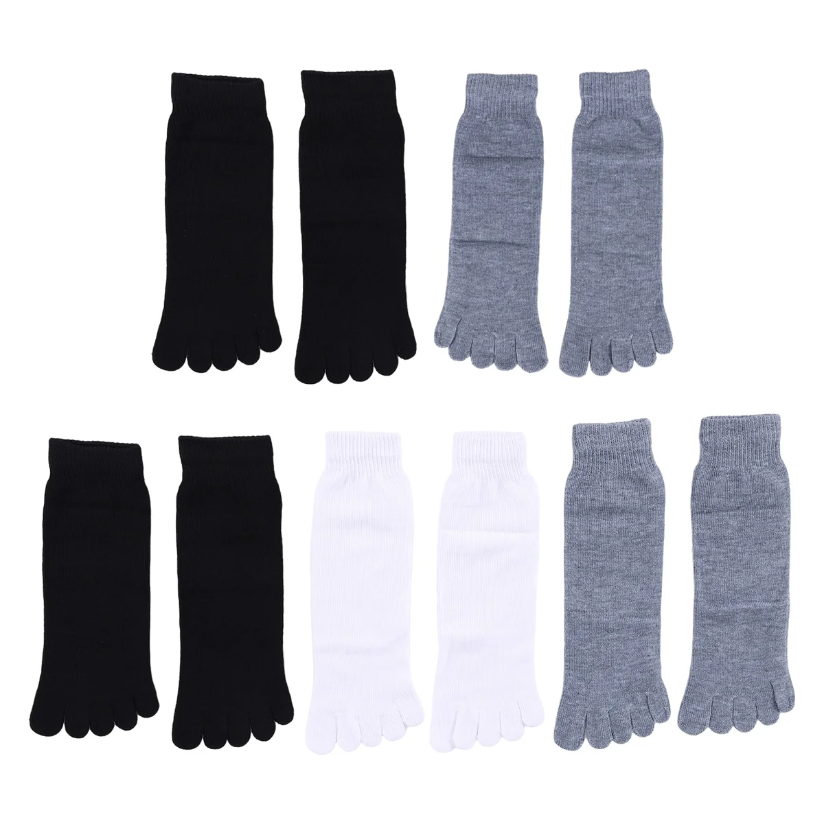 FZFZ 5 쌍 남성용 다섯 개의 별도의 발가락 발가락 양말 편안한 면