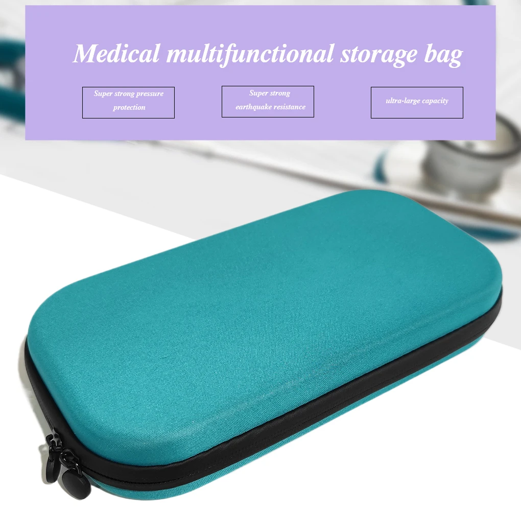 Stethoscope Storage Bag Shockproof Portable Mesh Organizer Solid Color EVA Detachable Convenient Multi-functional