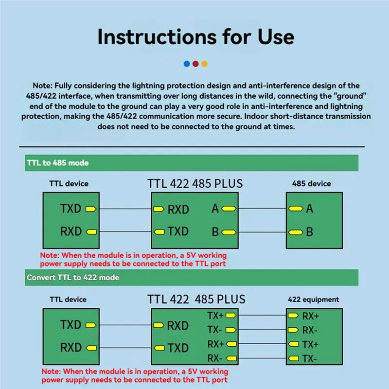 TTL To RS485/422 Full-Duplex Communication Module Communication Module-AA26