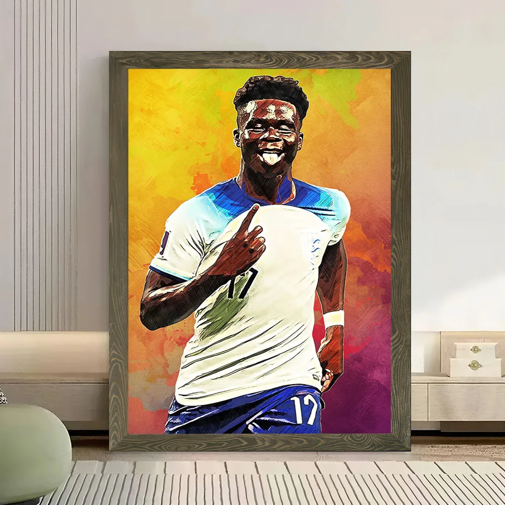 Bukayo Saka Abstract Canvas Poster Customizable Printed Canvas