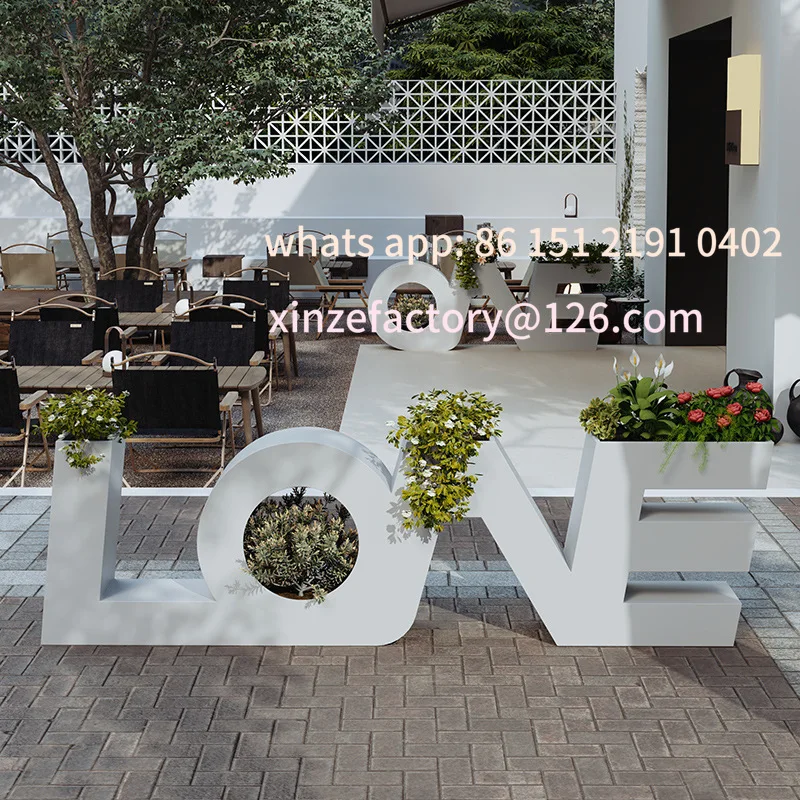 تخصيص الإبداعية إلكتروني الحديد المطاوع زهرة مربع في الهواء الطلق مزيج سياج الحليب الشاي متجر مقهى بار زهرة السرير التقسيم تدفق