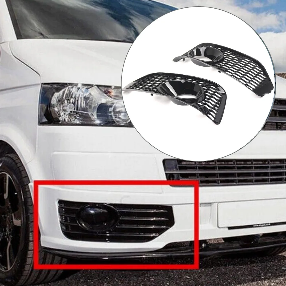 

2pcs Car Fog Light Trim Fog Lamp Bracket Left+Right For VW Transporter T5 T5.1 Sportline 2010 2011 2012 2013 2014 2015