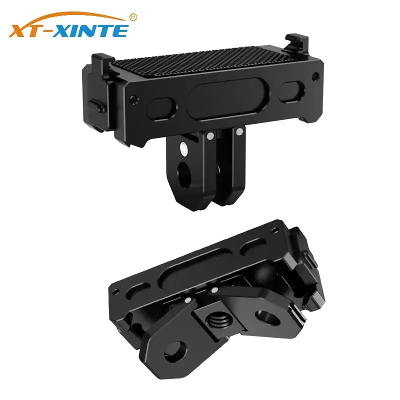 

Магнитное быстросъемное крепление, складной адаптер с двумя слотами, зажим с резьбой 1/4, основание для экшн-камеры Insta360 GO Ultra, кронштейн для штатива