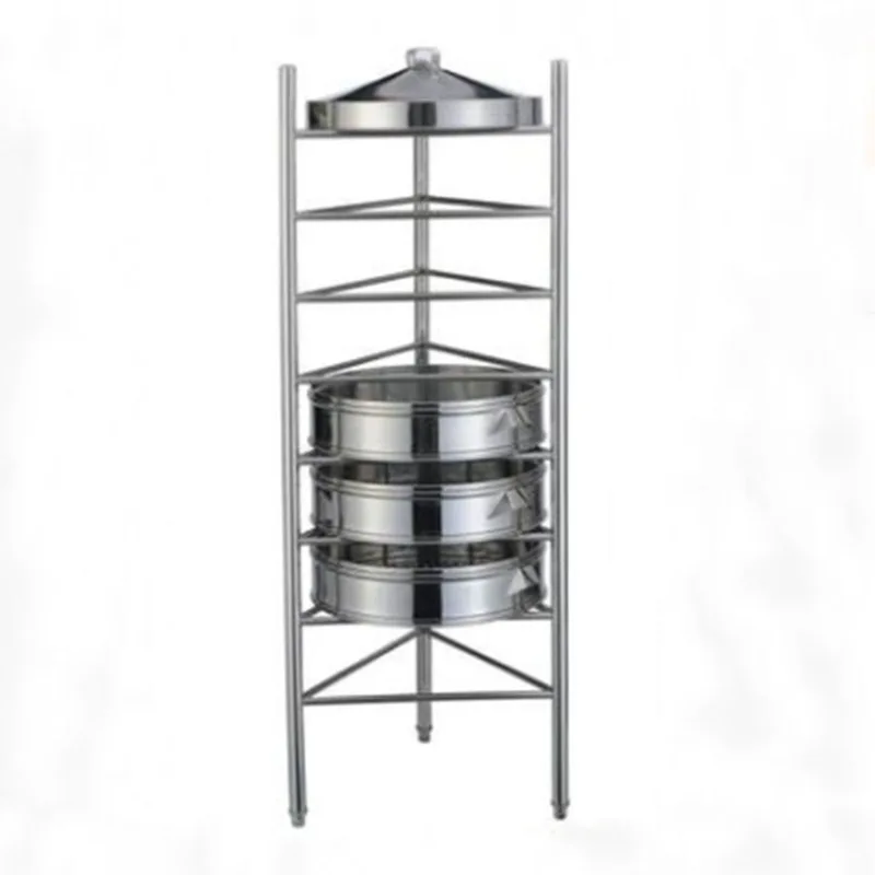 Stainless steel steamer rack eight tier storage rack shelf kitchen accessories put pot lid cap steamer drawer stainless 3