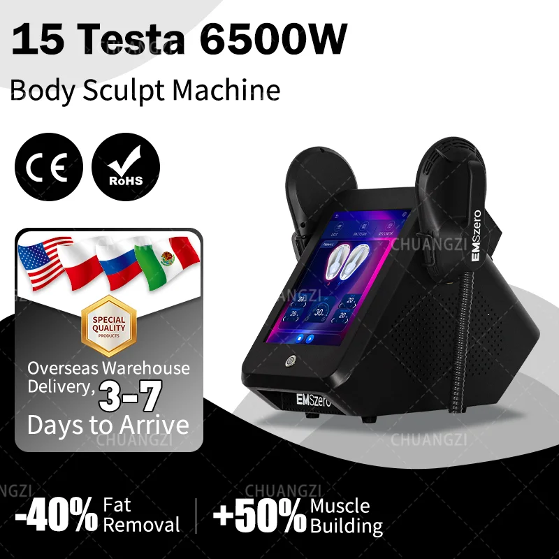 

Professional 6500w EMS Body Sculpting Machine Portable NEO RF EMSZERO Nova Muscle Stimulation 14 Teslas Slimming