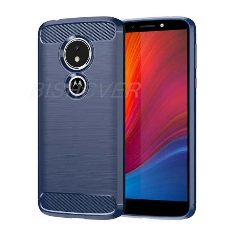 Motorola Moto G7 E5 Plus Brushed Carbon Fiber Silicone Shockproof Case For Moto Z2 Force Z3 Z4 Play Magnetic Stand Cover