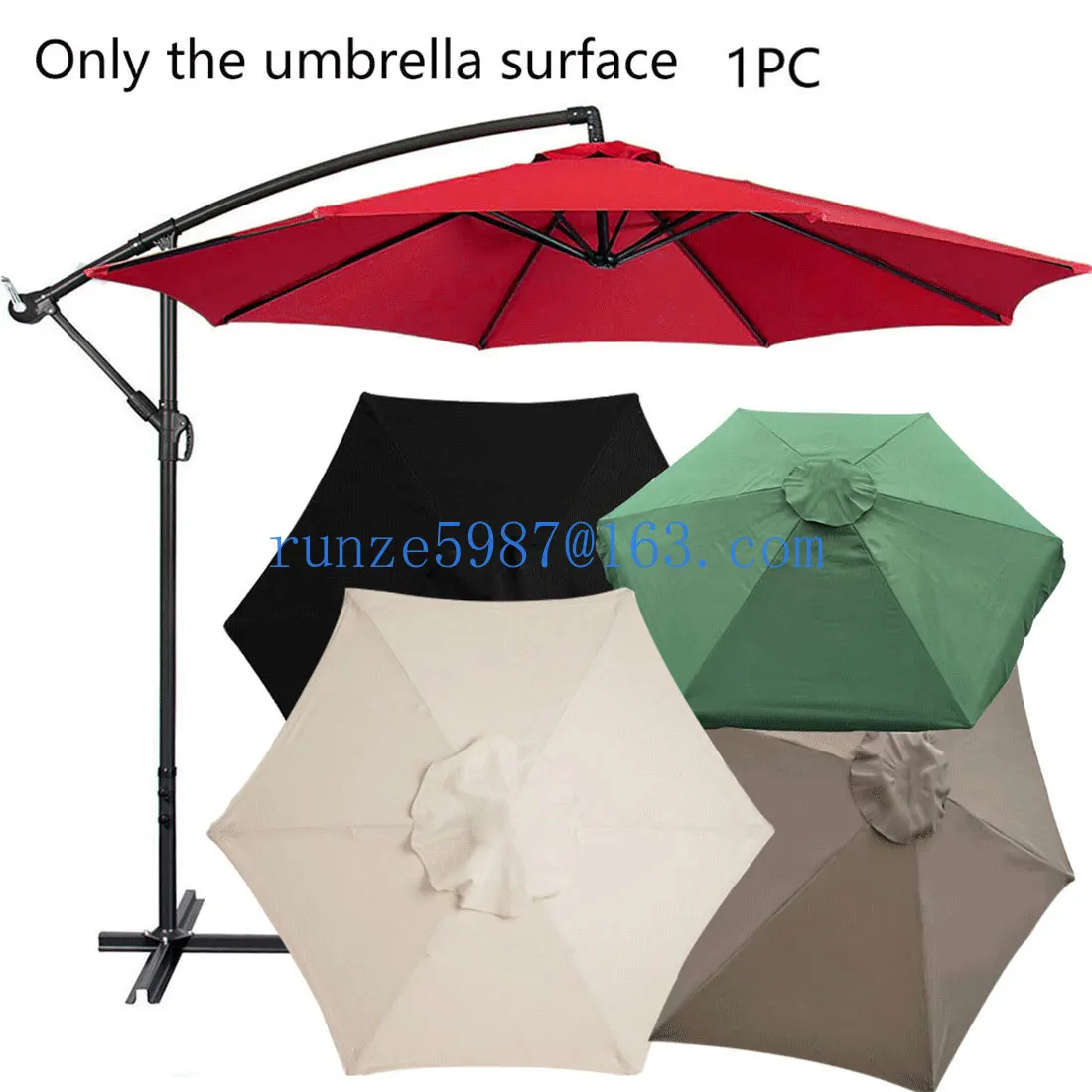 Polyester Sunshade Umbrella Garden Umbrella Cloth Replacement Rainproof Sun Protection Cloth Umbrella Cloth Surface Replacement