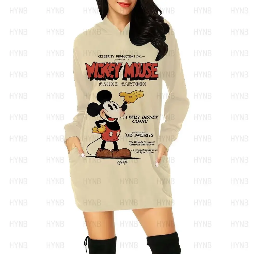 

Mini Dress Prom Dresses Sweater Dress Minnie Mouse Y2k Disney Woman Clothes Hoodie Elegant Women Long Sleeves Women's Party 2022