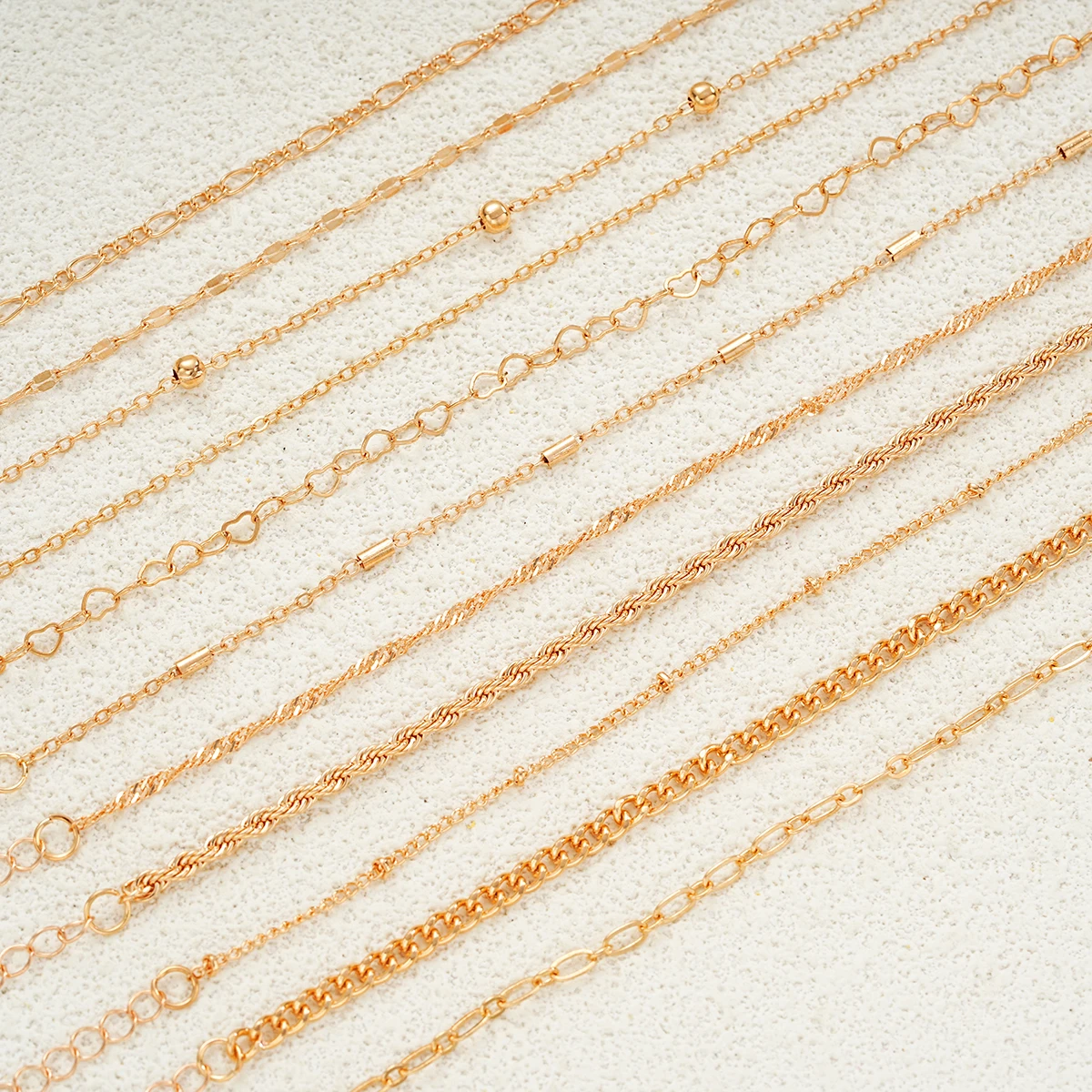 11 Pcs Vintage Twist Chain Bracelets Sets for Women Boho Punk Silver Gold Color Adjustable Cuban Link Bracelet Fashion Jewelry