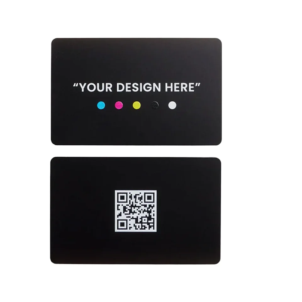 

Металлическая визитная карточка NFC из нержавеющей стали, цифровая печать, индивидуальный выгравированный логотип, код Qr, скрытая металлическая карта NFC