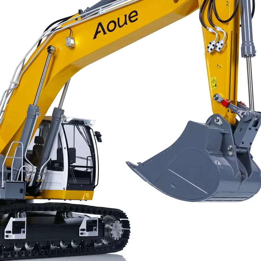 LESU 945 Metal Aoue-LR945 1/14 Hydraulic RC Excavator Black Tracks Painted Assembled Controlled Digger Light System Car TH22900