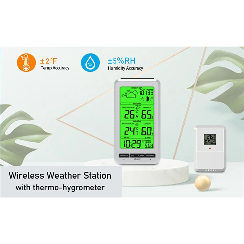 

A93E-Weather Station Digital Temperature And Humidity Monitor Multi-Functional Weather Station