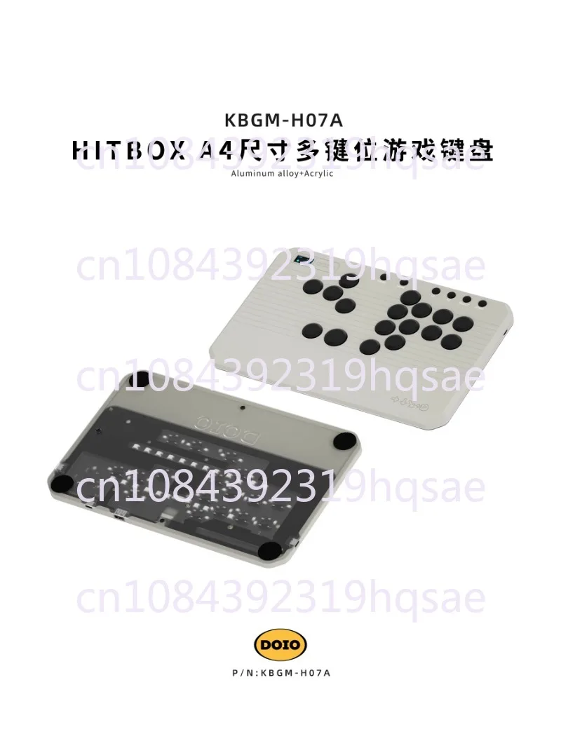 KBGM-H07A Hitbox Street Fighter Six Rocker Aluminum Alloy Gaming Keyboard Support PS5 switch