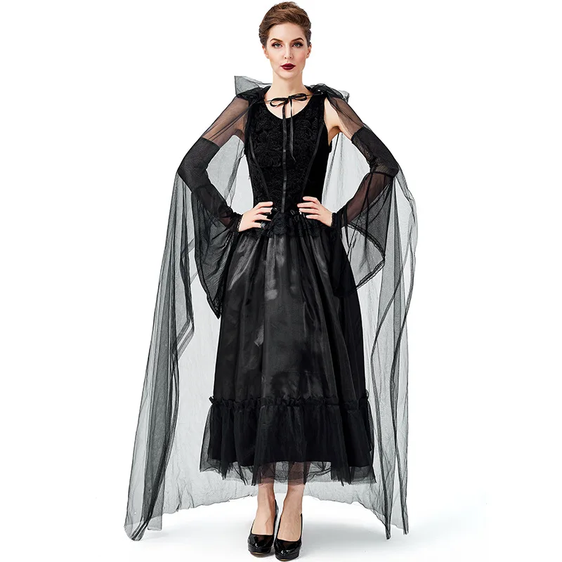 loween Par Witch Cosplay Dr Mantello k Witch Role-plang Abbigliamento Costume da donna Costume di scena etnico