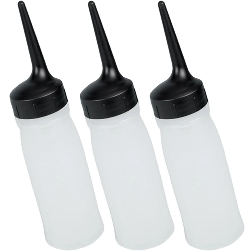 

3 Pcs Dry Cleaning Bottle Hair Dye Oil Applicator for Squeeze Bottles Fine Tip Glue Refillable Lotion