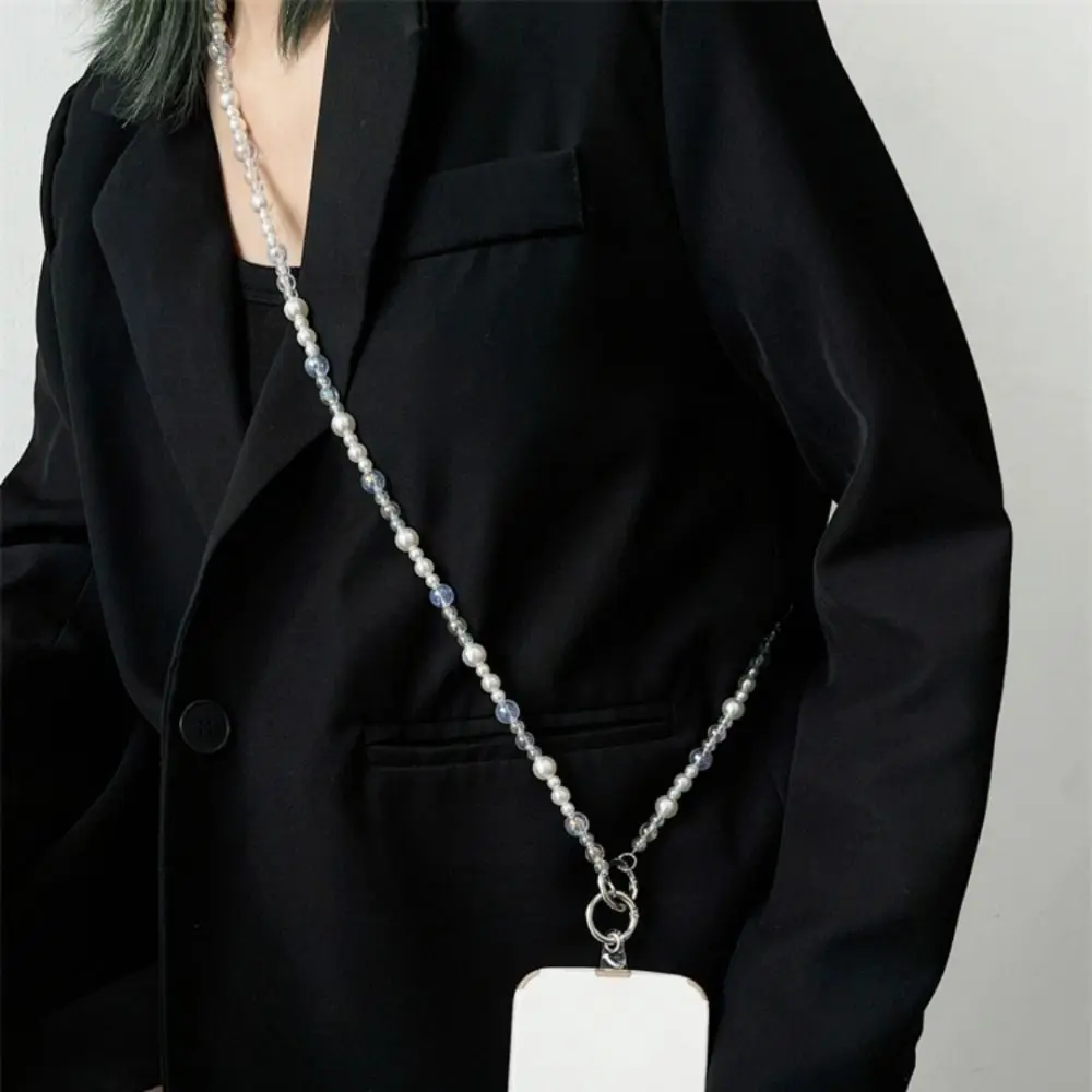 سلاسل الهاتف المحمول شفافة لمكافحة خسر حقيبة سحر Crossbody الهاتف سلسلة معلقة Ins مجوهرات Crossbody الهاتف الحبل