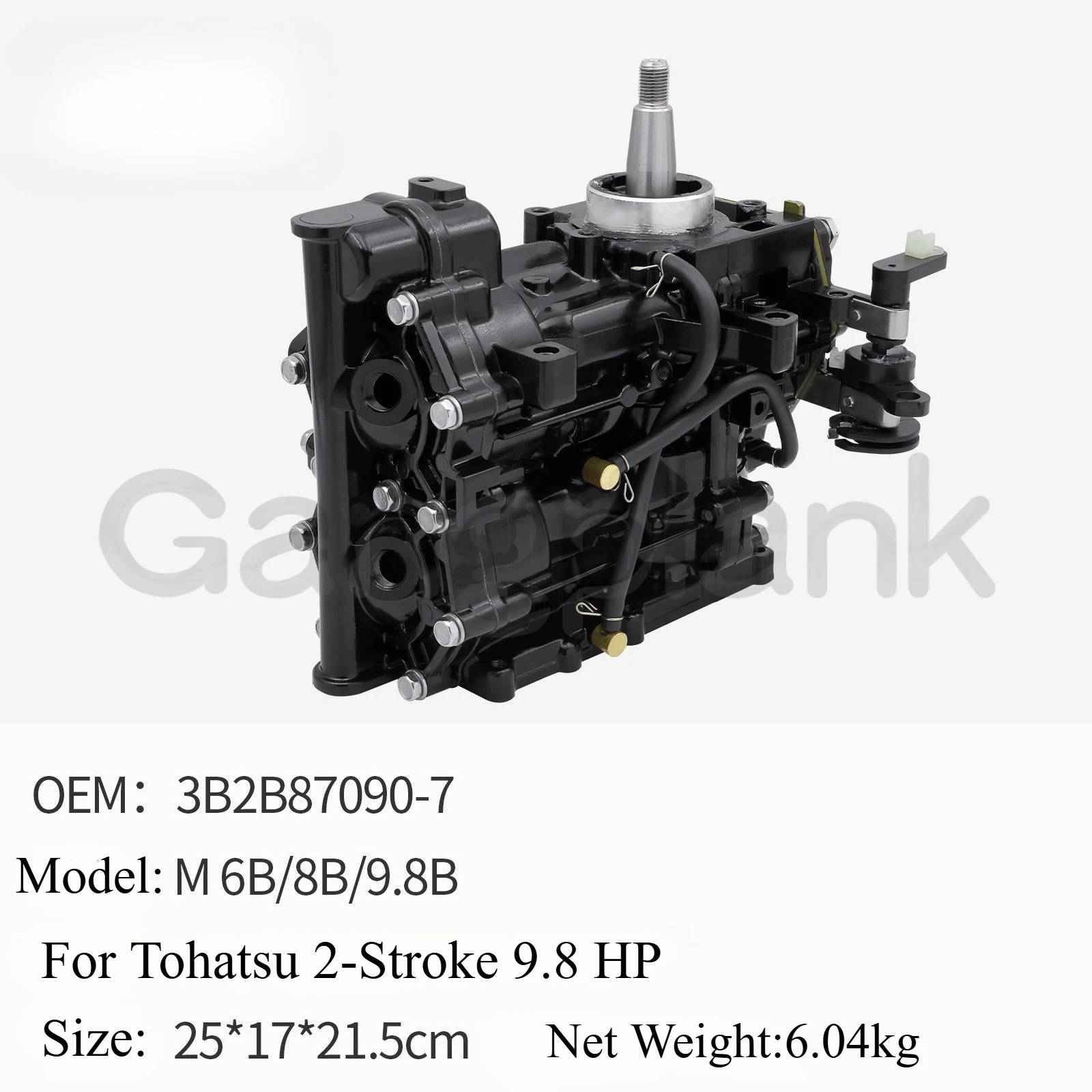 Outboard Engine Head Assembly 3B2B87090-7 for Tohatsu 2-stroke 9.8 Horsepower Engine M6B/8B/9.8B 3B2-B87090-7
