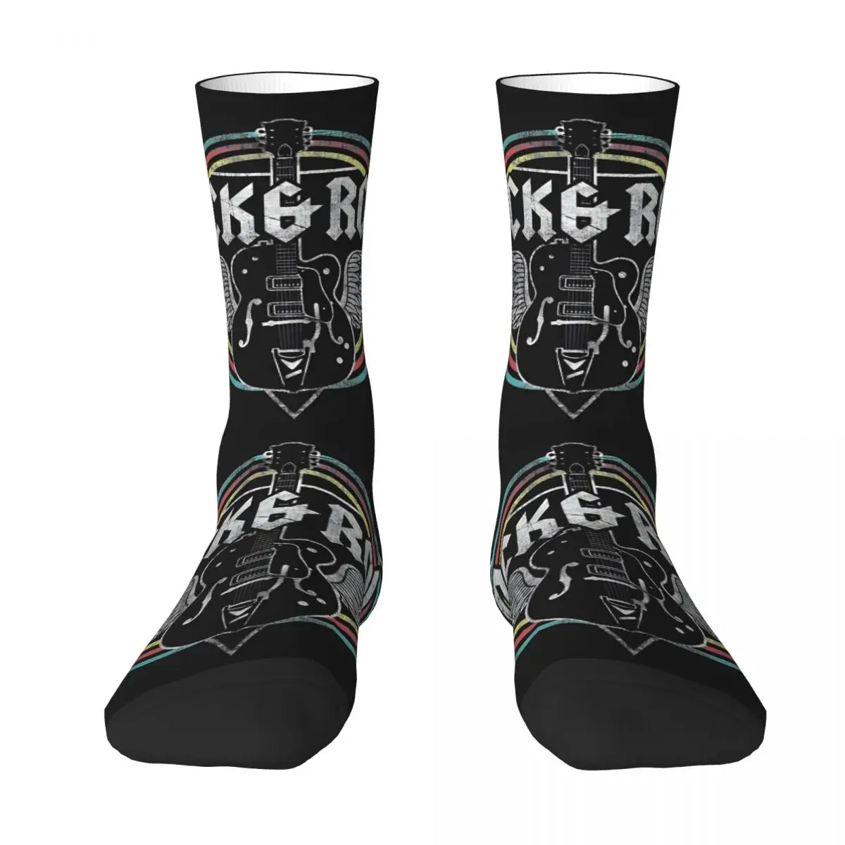 Rock & Roll Guitar Wings Unisex Winter Socks Hip Hop Happy Socks Street Style Crazy Sock