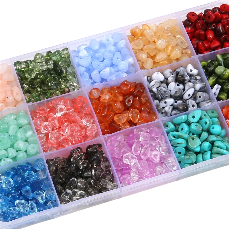 80pcs Colorful Acrylic Irregular Quartzs Chip Stone Beads For Jewelry Making 5-8mm Freeform Beads DIY Bracelet Necklace