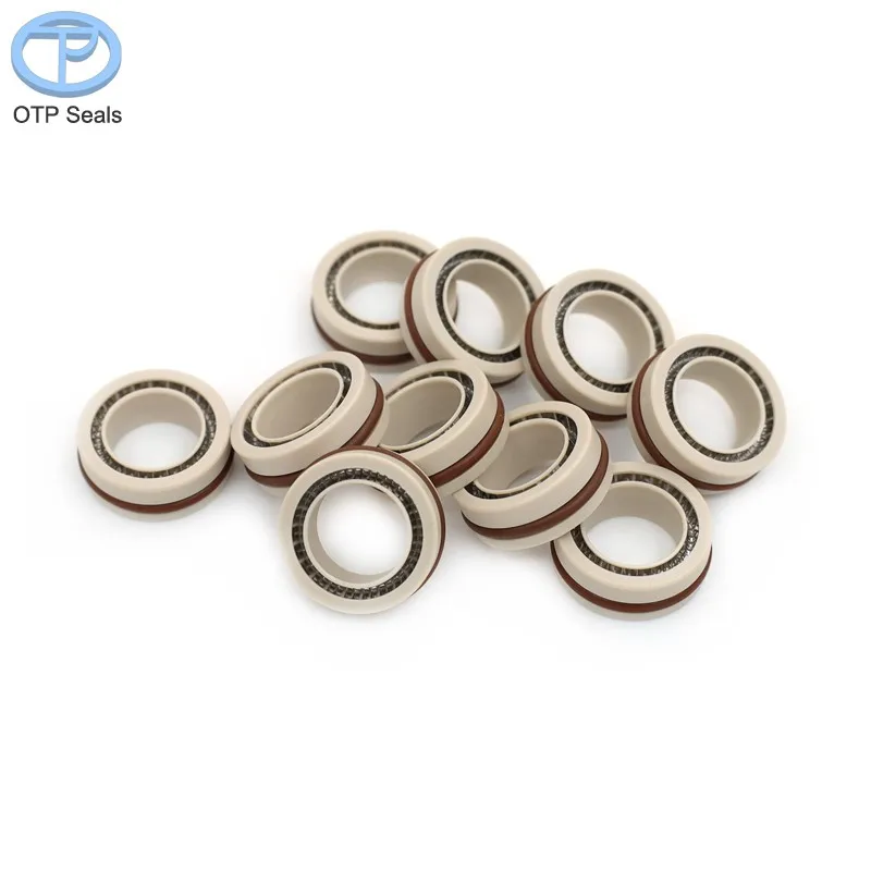 Custom PEEK Seal Shaft Spring Seals Pressure-resistant Polyether Ether Ketone V-spring FKM O-ring Factory Non-standard