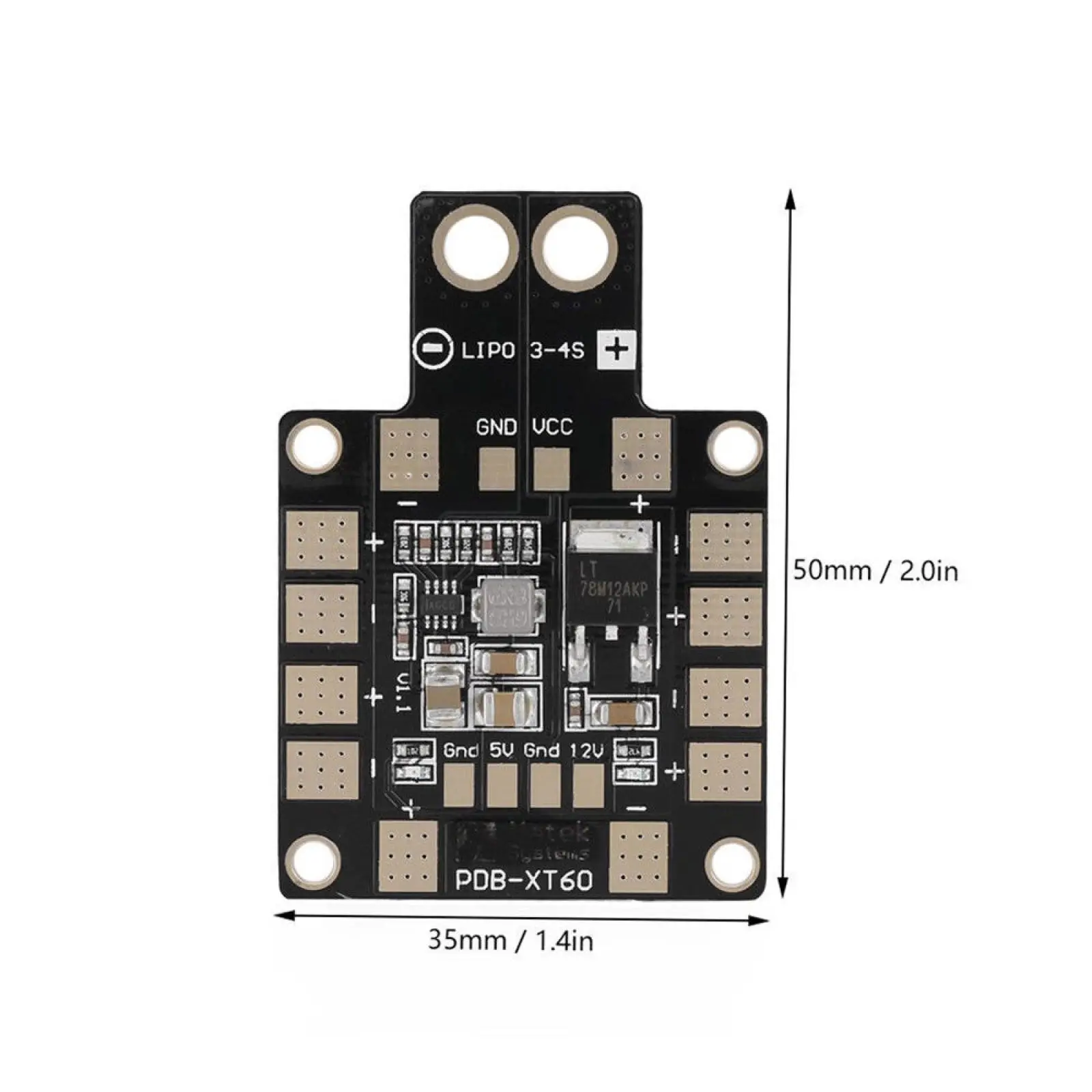 RC Drone Mini Powr Hub Dual BEC PDB XT60 Power Distribution Board Power PDB-XT60 Mudule W/ BEC 5V 12V For FPV Drone Quadcopter