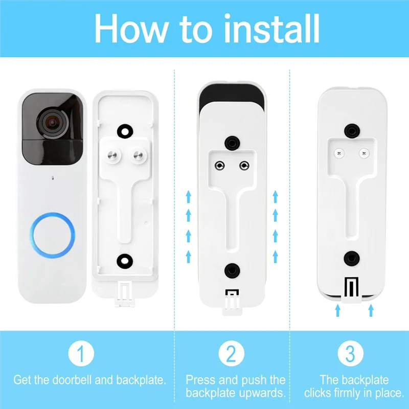 

LBER Backplate Replacement For Blink Video Doorbell, Back Plate Part With Mount Replacement Parts Accessories (White-2 Pack)