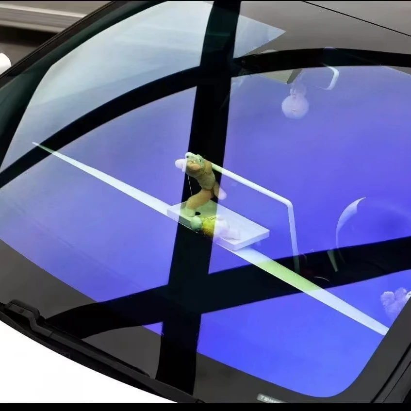 

Тонировка окон Хамелеон 85% VLT Изменение цвета Синий Фиолетовый Хамелеон Тонировка лобового стекла Хамелеон Солнечное окно автомобиля Пленка