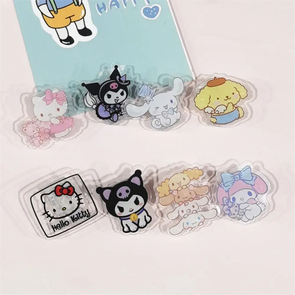 Sanrio acrylic cartoon clips, stationery test paper transparent swallowtail clips, Cinnamoroll acrylic PP clips