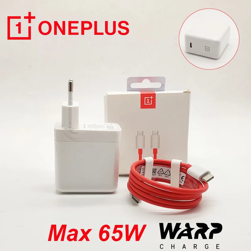 Original OnePlus Warp Charge 65W Power Adapter EU 10V 6.5A OnePlus 9 Pro 9R 8T Nord usb type c to type c cable for one plus fast